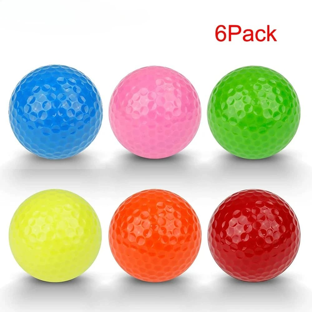 6 mini palline da golf colorate per pratica di palline da golf