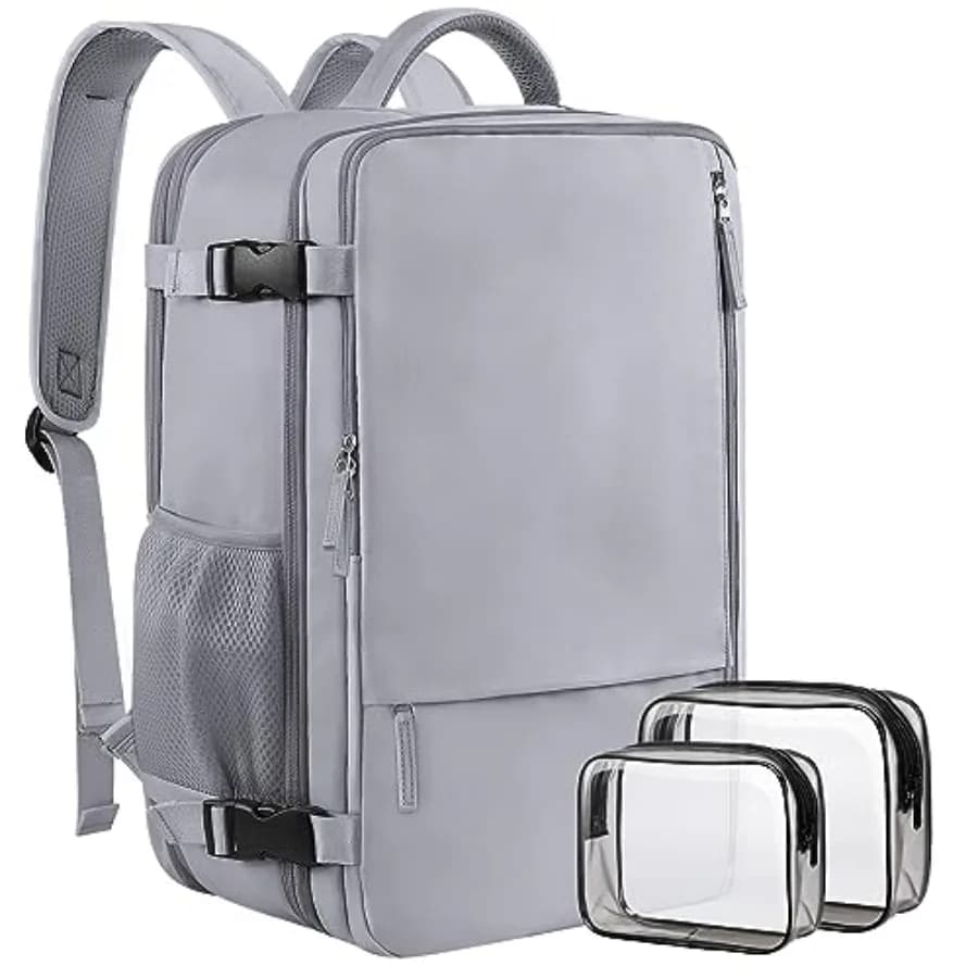 Zaino da Viaggio per Donne e Uomini 40L Bagaglio a Mano per Laptop da 17 Pollici Impermeabile Borsa per Libri Universitari Approvato per Voli
