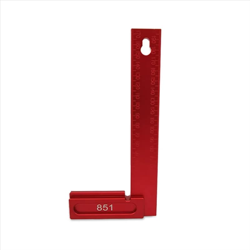-A61K 1 Pcs 200MM Right Angle Ruler Aluminum Right Angle Ruler Woodworking Height Ruler Inch Right Angle Ruler
