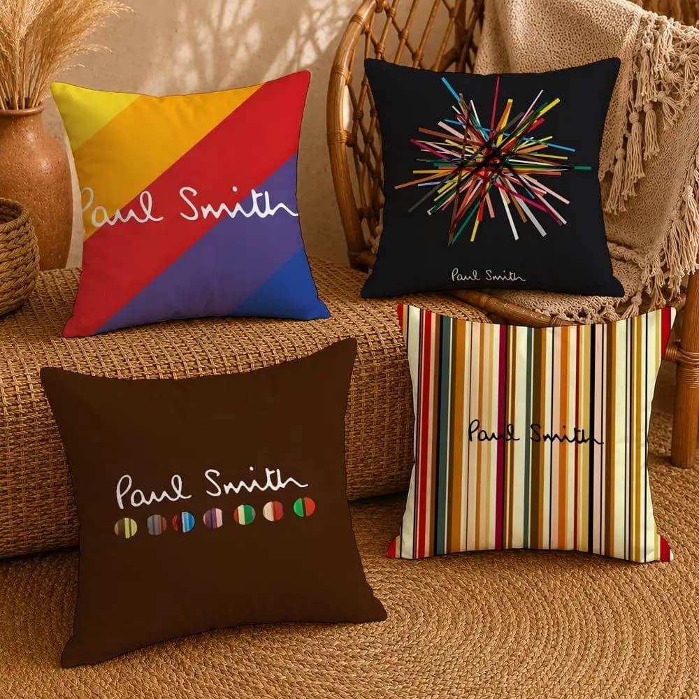 Refined P-Paul SmithS Cushion Cover Ultra Soft Pillowcase, Cloud-Like Comfort Fabric with Concealed Zipper