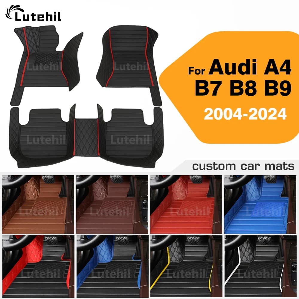 Per Audi A4 B7 B8 B9 Allroad/Avant/Sedan 2004-2024 23 22 21 Tappetini per auto personalizzati Automobile Tappeto Copertura Accessori interni