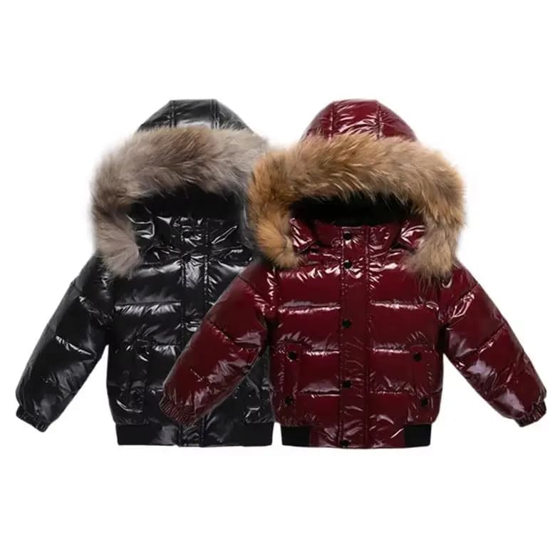 RAISE Winter 1-8 Years Children Boys Parka Babys Girl Feather Waterproof Polished Vera Fur Addens Warm Boys Sports Jumpsuit Coat Outfit