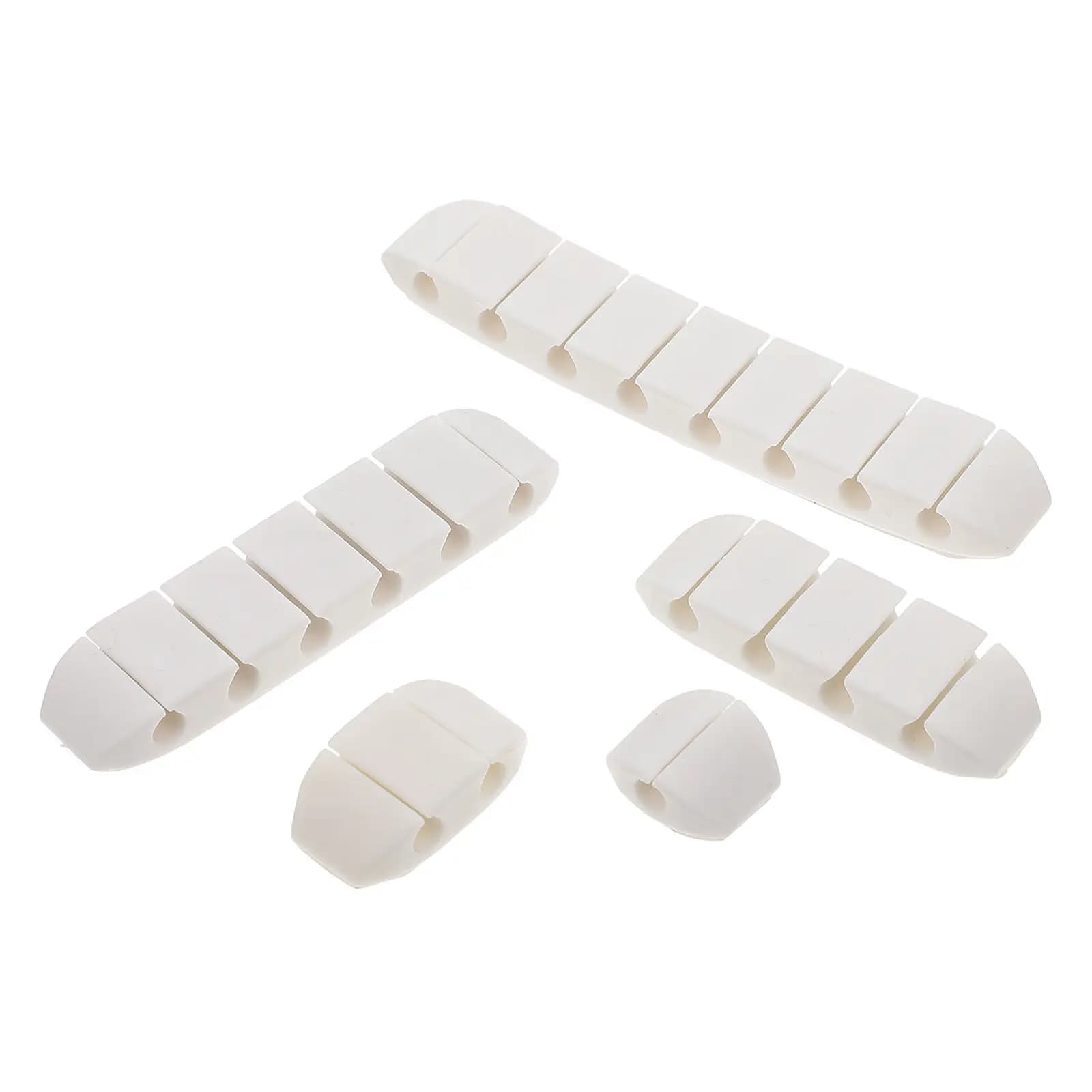 Organizzatore di cavi affidabile da 5 pezzi, supporto adesivo per cavi da scrivania per caricabatterie USB, cavi di alimentazione, gestione efficiente dei cavi che salva spazio