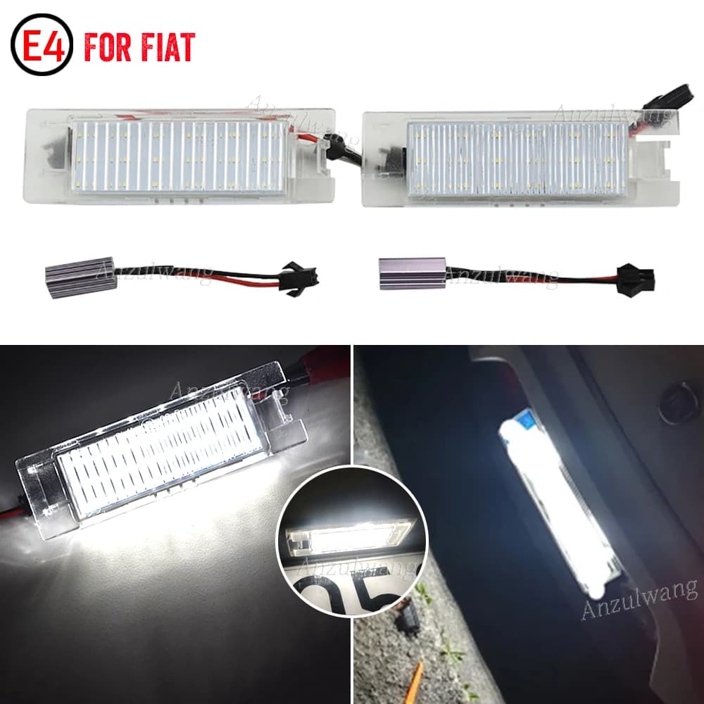 2 Pezzi Luci Targa a LED per Fiat Grande Punto (199) 2005-2011 e Fiat Bravo 2007-2014