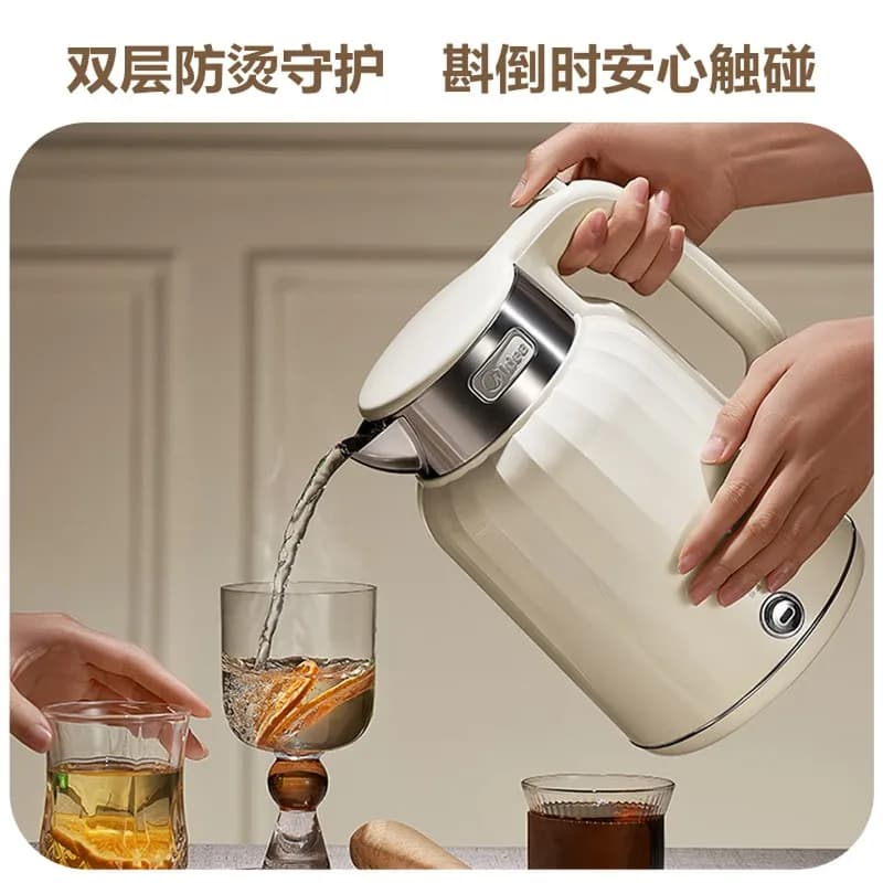 Electric kettle 2 liters Midea with inner lining without joints, 316L stainless steel, constant temperature, heat maintenance with only one touch