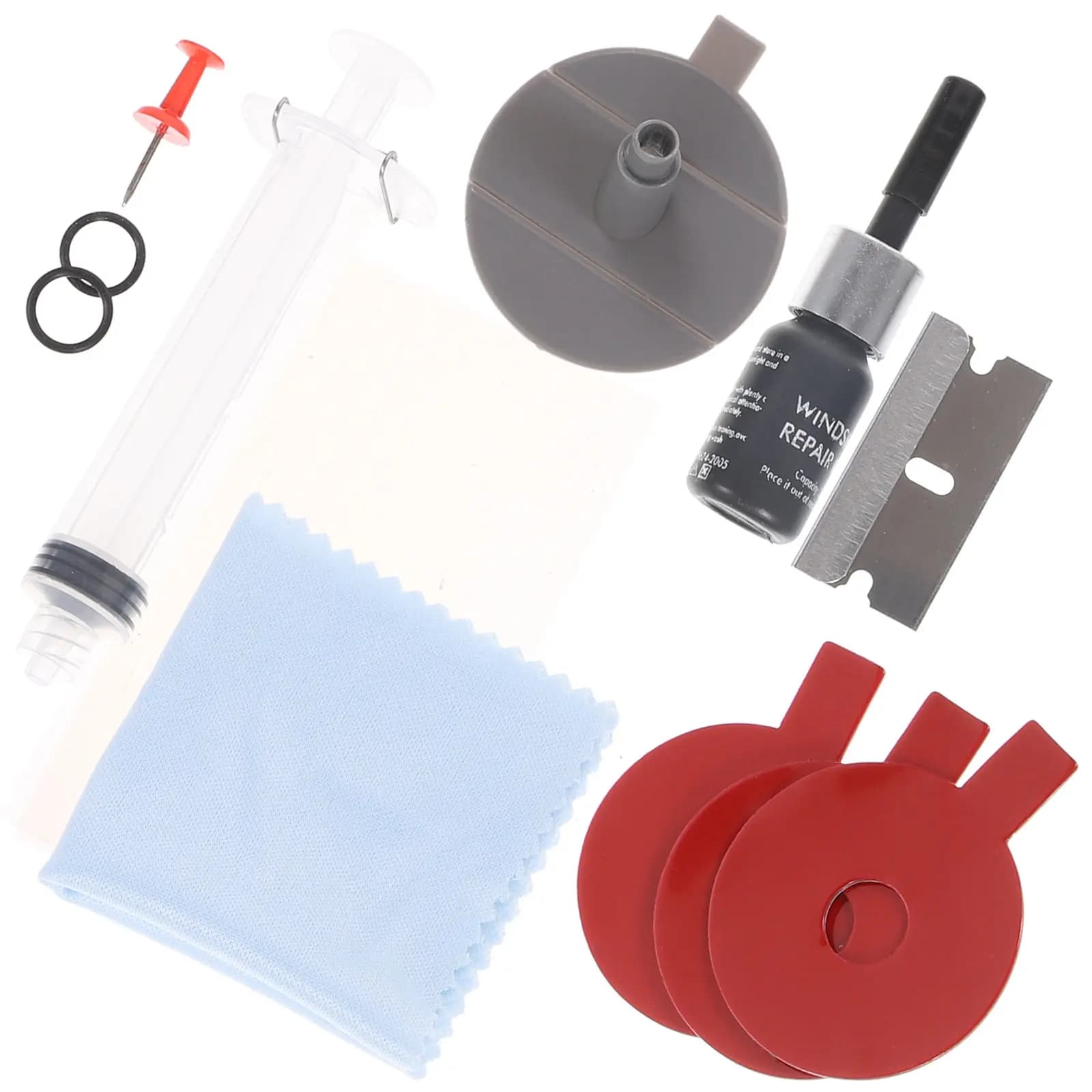 Kit di Riparazione Premium per Parabrezza Auto, Strumento per Riparare Scheggiature e Crepe a Forma di Toro e Danni a Linea Lunga