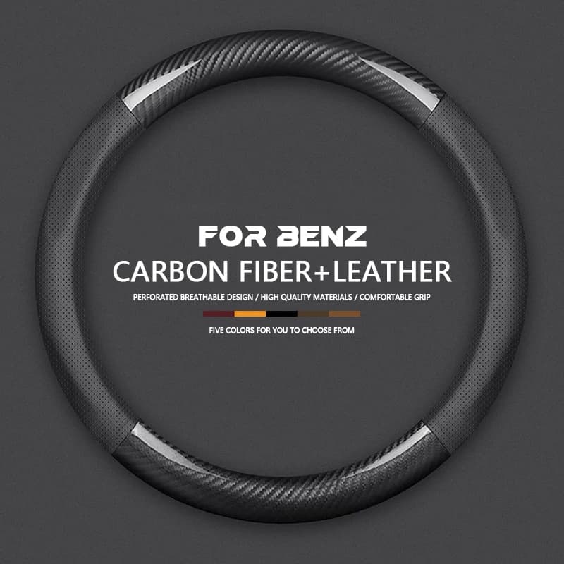 Anti-slip Carbon Fiber Leather Cover for Mercedes-Benz A B C E S V R-Class C43 CLA GLA GLB GLC SLK SL