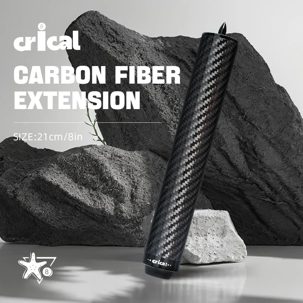 Aerospace Grade Carbon Fiber Pool Cue Extension 8in 3 Bumpers Bullet Joint Quick Release Lightweight 95g Billiard CRICAL