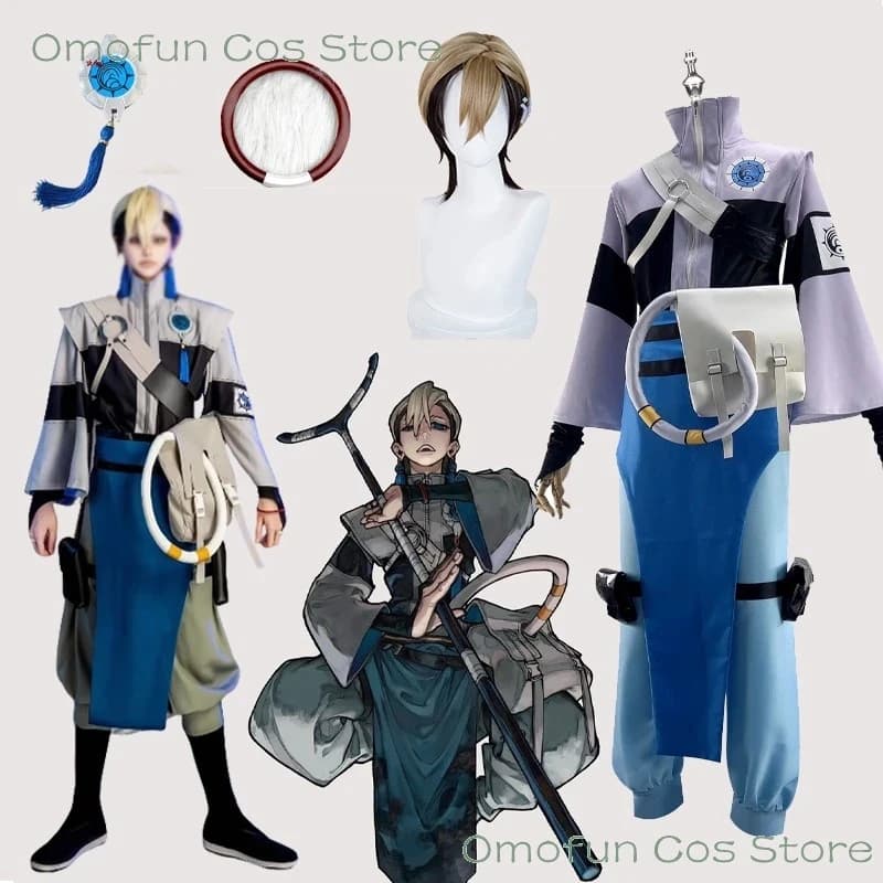 ABC123GACHIAKUTA Zanka Nijiku Cosplay Costume Wig Prop Battle Uniform Akuta Manga Suit Mens Halloween Carniaval Outfit3;b,6/k'5;