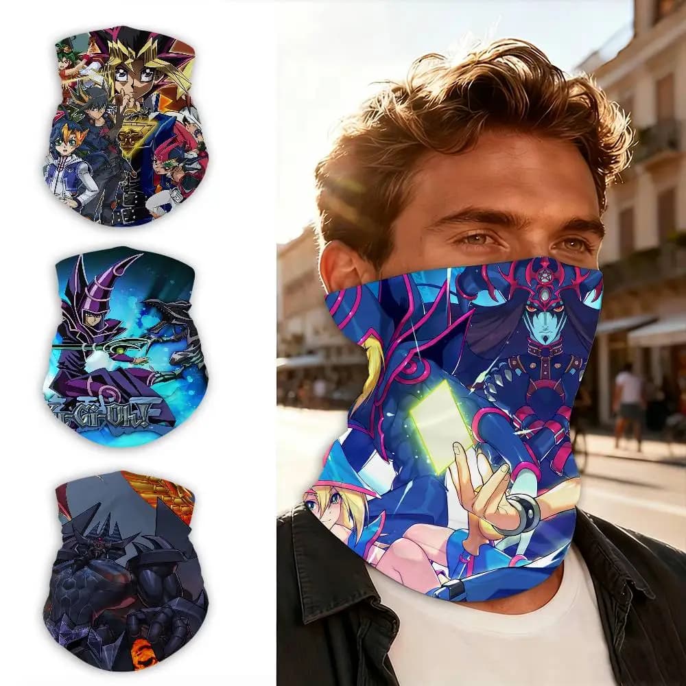 Yu Gi Oh Classic Amine Multifunctional neck gaiter windproof face cover breathable scarf for all outdoor sports activities