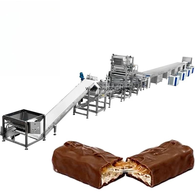Linea di produzione automatica di barrette di cereali proteiche per attrezzature per barrette di cioccolato e caramelle