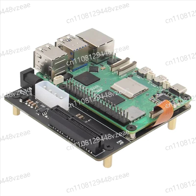 Pcie X4 expansion card for Raspberry Pi 5 L06A-X1010 with standard Pcie FFC connector