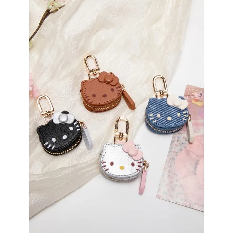 Portachiavi Sanrio Hello Kitty, Charm per Borsa in Stile Cartoon, Creativo e Femminile, Mini Borsa Portaoggetti per Orecchini
