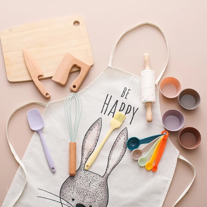 Children's Kitchen Set, Kitchen Toy Set for Imitation Games, Kitchen Toy Set for Small Kids, Kitchen Apron for Kids