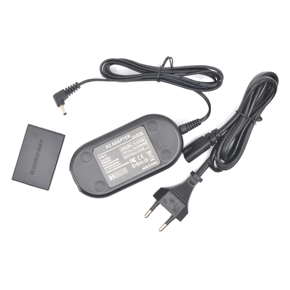 Ack-E17 Adattatore CA per fotocamera Lp-E17 Batteria fittizia Dr-E17 Kit accoppiatore CC Alimentatore per Canon Eos M3 M5 M6 Eos-M3 Eos-M5 Eos-M6