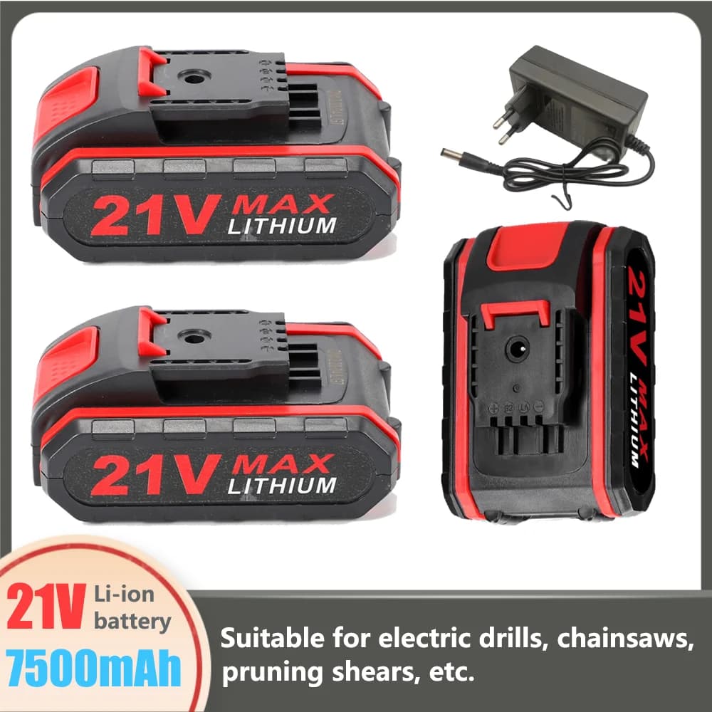 21 V 7500 mAh rechargeable lithium battery suitable for electric drills, chainsaws, pruning shears, etc.