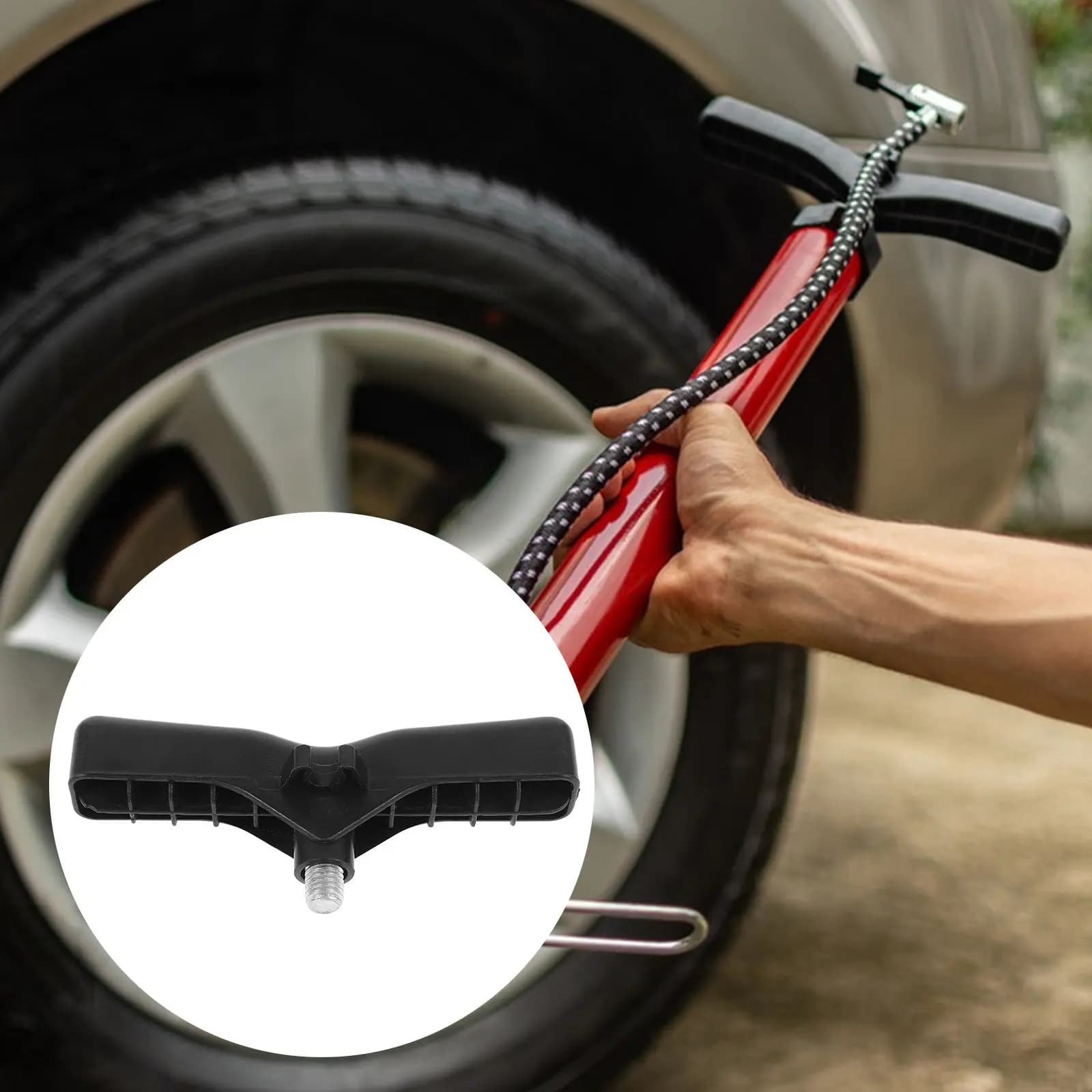 Maniglia di Ricambio per Pompa a Mano, Impugnatura in Plastica Robusta per Gonfiaggio Pneumatici Bici, Accessorio di Ricambio per Strumento di Gonfiaggio