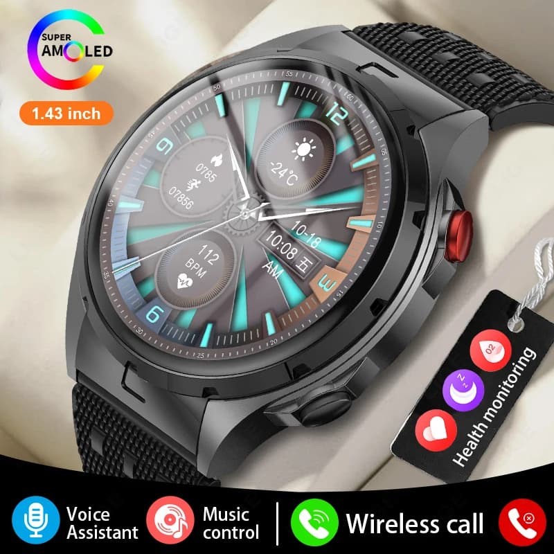 LIGE 2026 NFC Smartwatch con Schermo HD 466*466, Impermeabile, GPS Tracker Sportivo, Lettore Musicale Locale, Funzione SOS, Nuovo