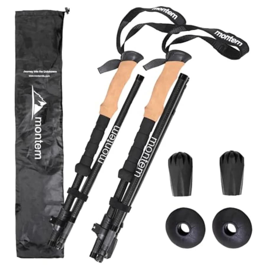 Ultra-resistant folding trekking poles Adjustable foldable trekking poles Ultra resistant to weathering for women