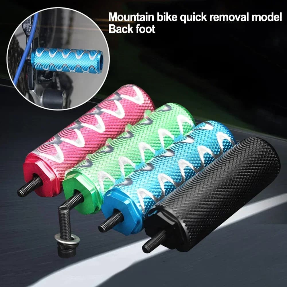Pedali bici Asse Poggiapiedi Pioli PerBMX Bici pieghevole MTB Bicicletta Pedane in alluminio Pedali Assale posteriore 5MM Accessori bici