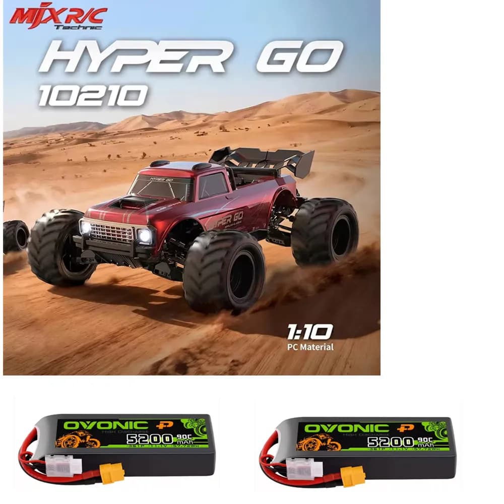 Batteria per Auto RC MJX 10210 11.1v 5200mAh con Connettore XH-4P XT60 / Caricabatterie 20W / Per: Ricambi Auto RC MJX 10210