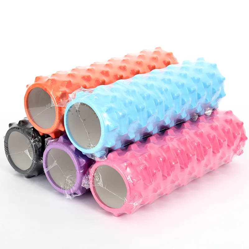 45×14CM EVA Hollow Foam Roller Spike Yoga Column Muscle Massage Roller Pilates Fitness Foam Rollers Body Balance Exercise Tools