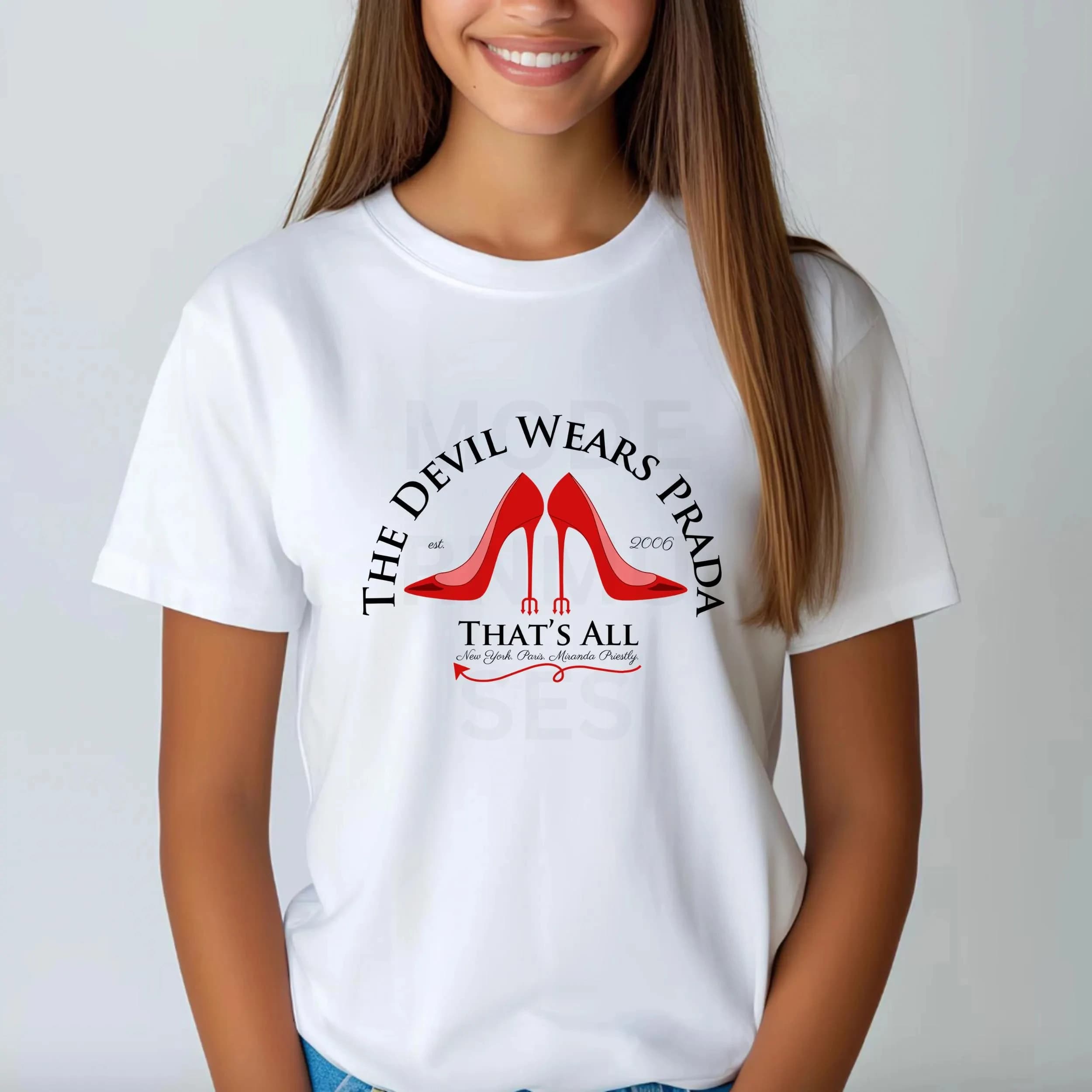 T-shirt del film The Devil Wears Prada 2 per uomo e donna, abbigliamento estivo in cotone, moda casual, traspirante, a maniche corte, streetwear