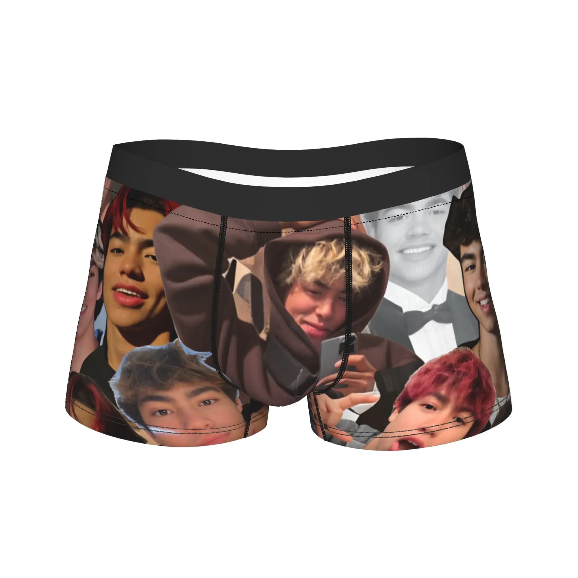 Intimo Malachi Barton, comodi slip personalizzati, pantaloncini boxer da uomo con tasca 3D oversize.