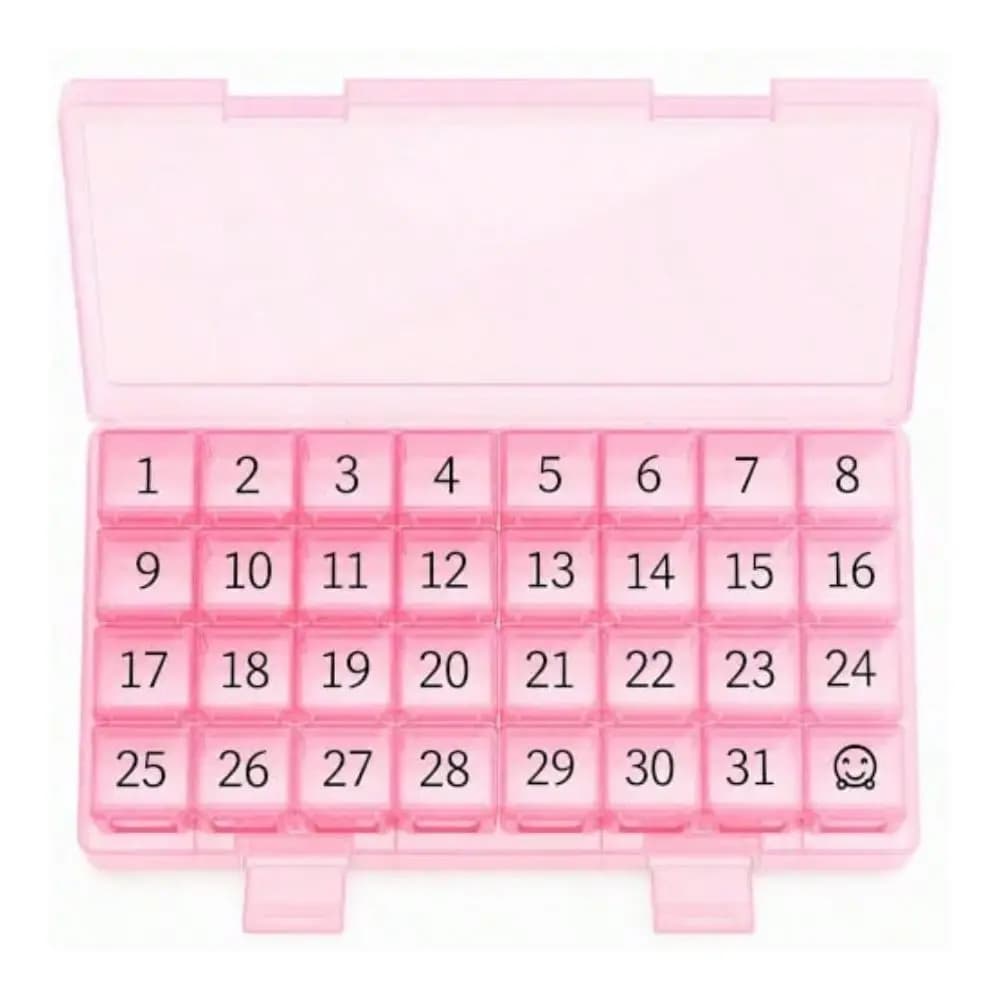 Monthly Pill Organizer 1 Time A Day, 30 Day Pill Organizer Once A Day, One Month Pills Box For Travel, Medicine Pill Box For Vitamins, Supplements And Fish Oils