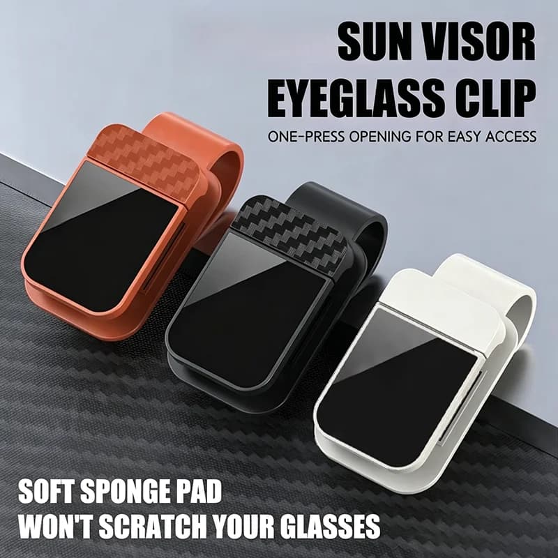 Car Sunglasses Clip Sun Visor Glasses Holder Card Ticket Holder Stable Storage Clips Eyeglasses Hanger Car Interior Accessories