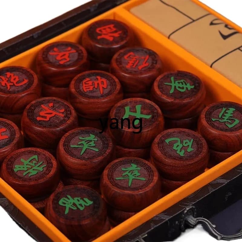 Set di scatole regalo artigianali di legno massello di palissandro di grandi dimensioni di scacchi cinesi di fascia alta in legno di sandalo rosso LTT