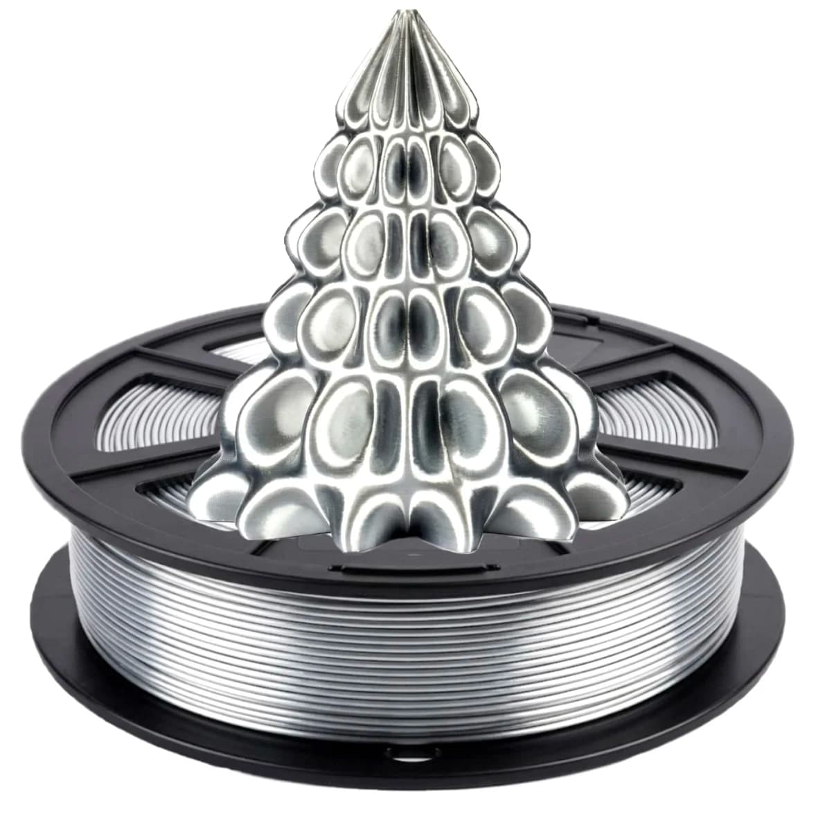 Silk PLA Filament 1.75mm, Chrome-Like Gloss Finish, Smooth Silk Texture, Upgraded Formula for Stable Printing, 250g PLA Plus 3D