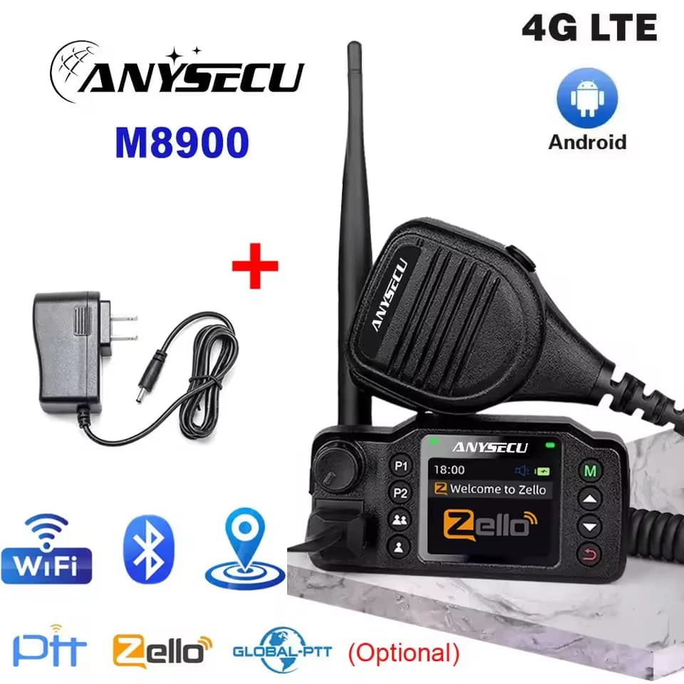 ANYSECU M8900 Radio di rete Android 5.1 4G con WIFI GPS POC Radio mobile compatibile con Zello o Real-ptt o GLOBAL-PTT