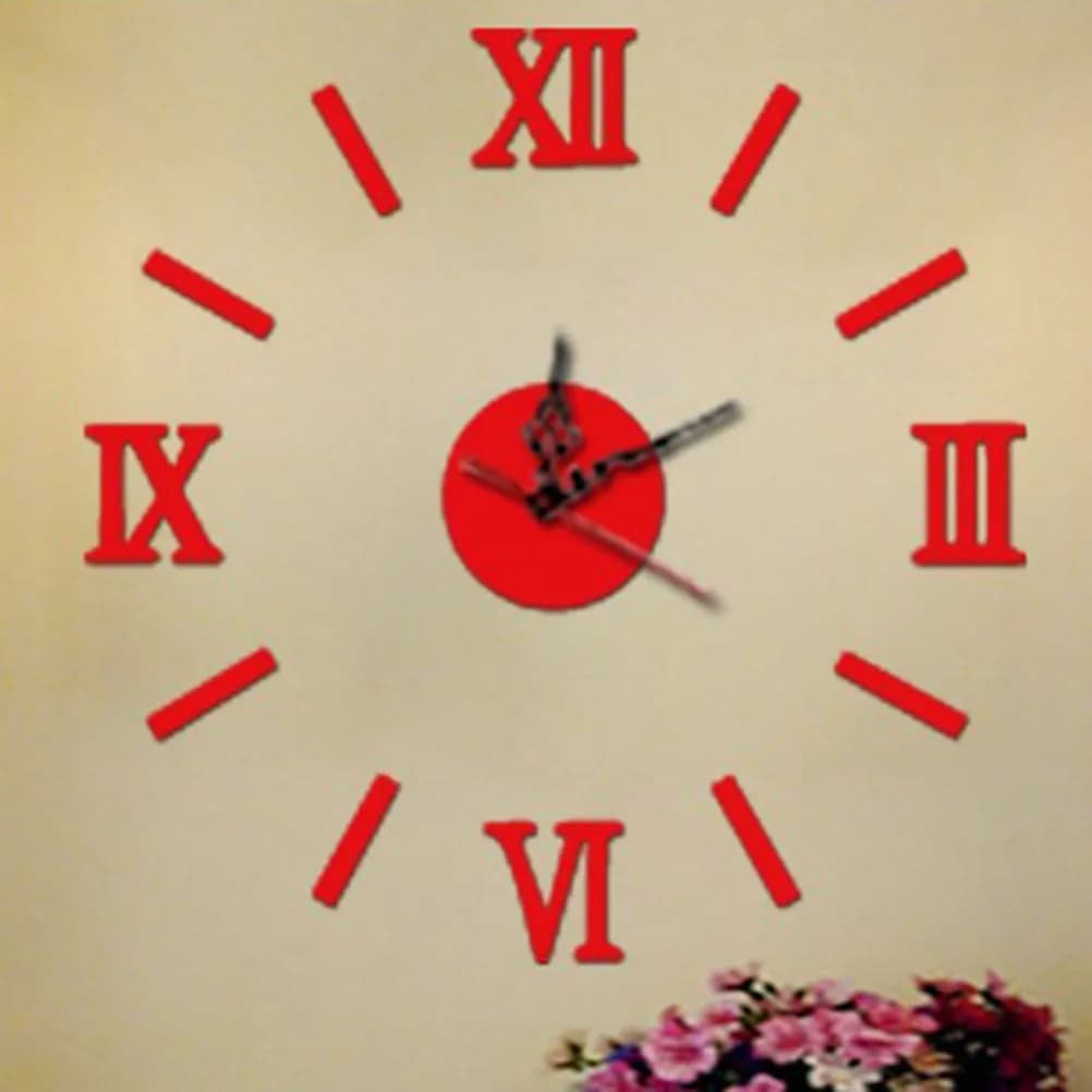 Orologio da Parete 3D Grande Senza Cornice, Moderno Orologio Decorativo Fai-da-Te per Casa, Soggiorno, Camera da Letto, Decorazione Murale, Nero