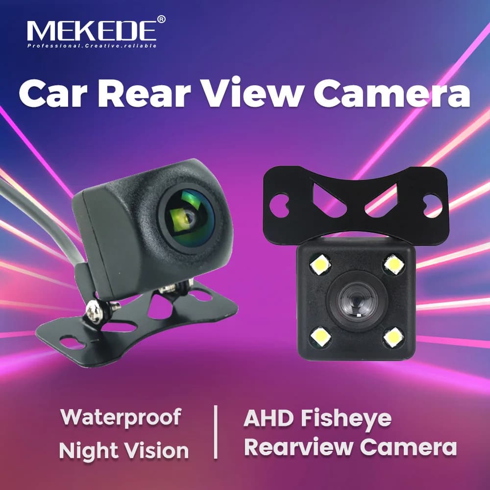 MEKEDE telecamera Fisheye per retrovisione per auto AHD 1080P telecamera per veicoli impermeabile visione notturna per retromarcia telecamera universale retromarcia