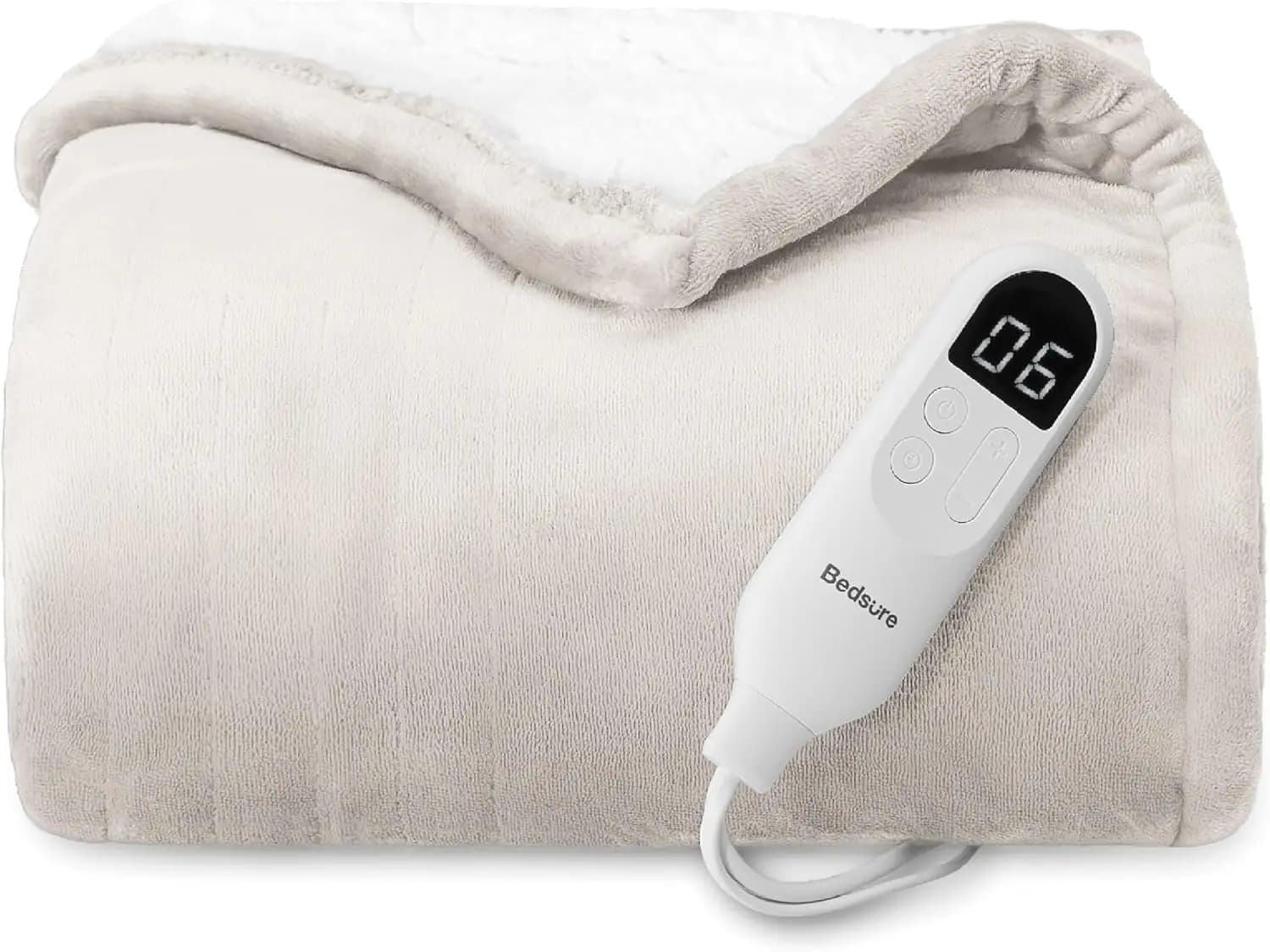 Coperta elettrica a riscaldamento rapido con 6 livelli di calore e spegnimento automatico, morbida flanella per un comfort accogliente (50x60 pollici)