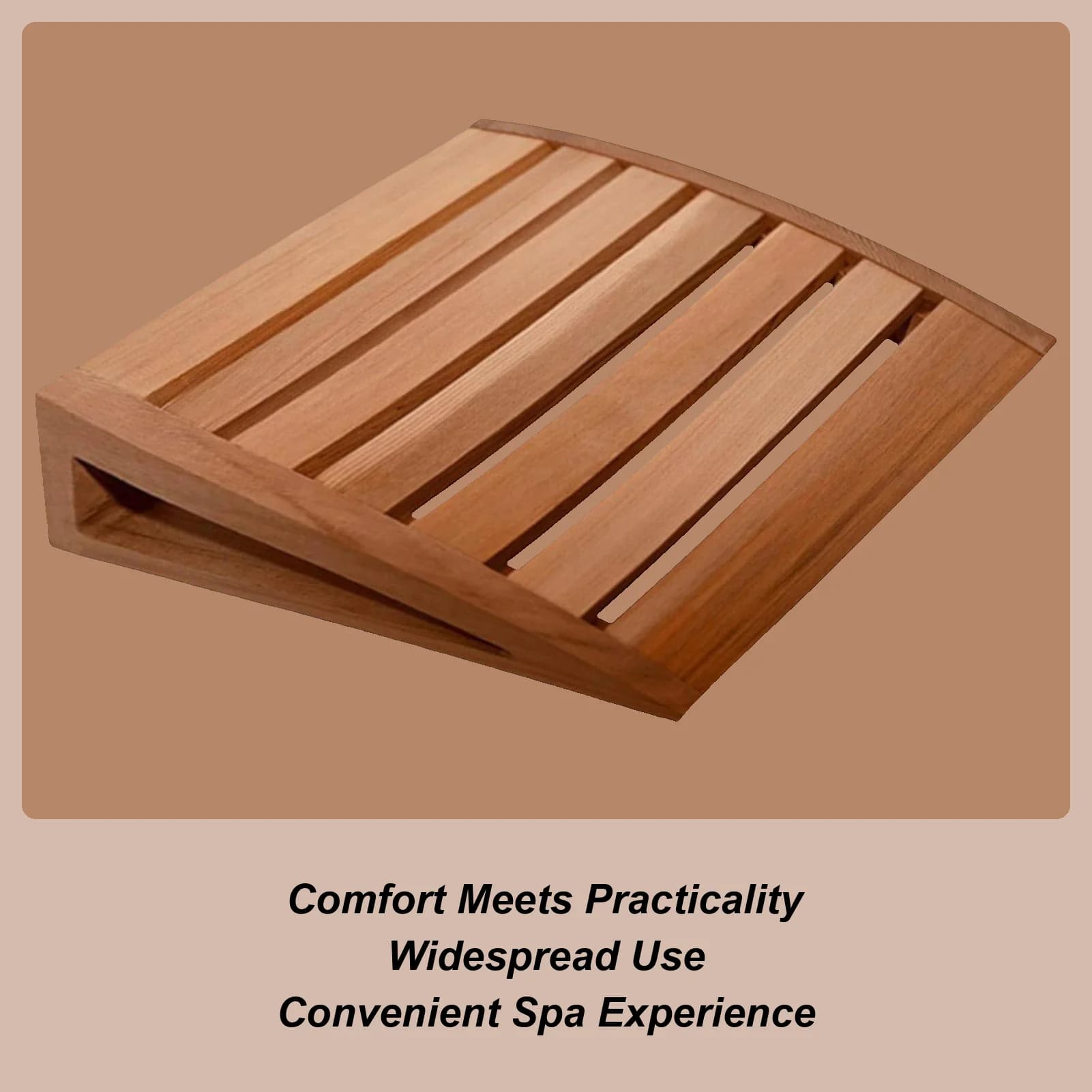 Cuscino per il collo della sauna Cuscino per schienale per poggiatesta ergonomico antiscivolo in legno naturale per la stanza di casa Riposo commerciale Rilassante