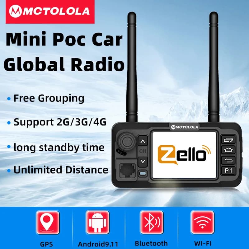 MOTOLOLA Mini Android 4G Touch screen intelligente Walkie Talkie per auto PTT globale 5000 km 4G Lte Radio per auto mobile portatile Wifi