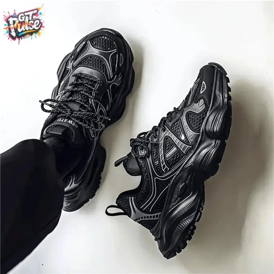 GT Pulse - Sneakers Nere alla Moda per Uomo - Scarpe da Corsa Traspiranti con Suola in TPU Resistente e Ammortizzante con Soletta in EVA