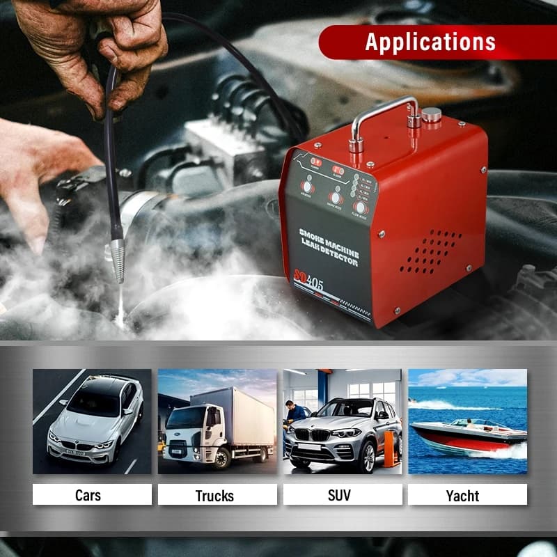 SD405 12V Macchina per l'ispezione del fumo automobilistica Rilevatore di perdite di fumo per auto Rilevatore di fumo diagnostico Circuito elettronico