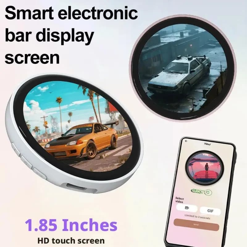 Badge LED E87 Cyberpunk Anime con Display HD, Cornice Digitale per Foto, Badge Elettronico Fai-da-Te, Regalo Merchandising Cartoon, Accessori per Cosplay