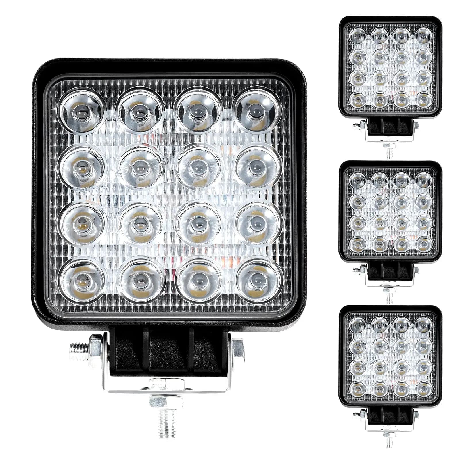 Luci da lavoro per trattori a LED 4800lm Luci a LED per baccelli 12V 24V Cubo Off Road Light Square per servizio camion da traino ATV UTV RV RZR Boat Pick