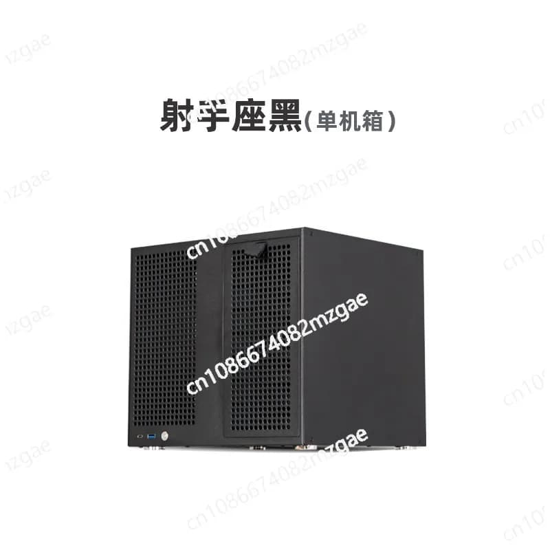 Chassis NAS a 8 posizioni per dischi, alimentatore ATX, scheda madre MATX, PCIe full-height, server di archiviazione Black Herd Flying Cow