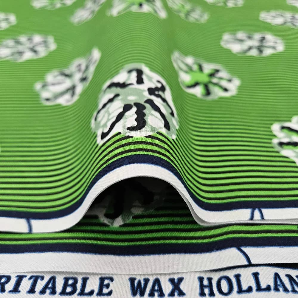 Popular Dutch Wax Printed Fabric 100% Polyester, Front-Retro Printing, Washing Machine, For Making Dresses, Bags, Tablets