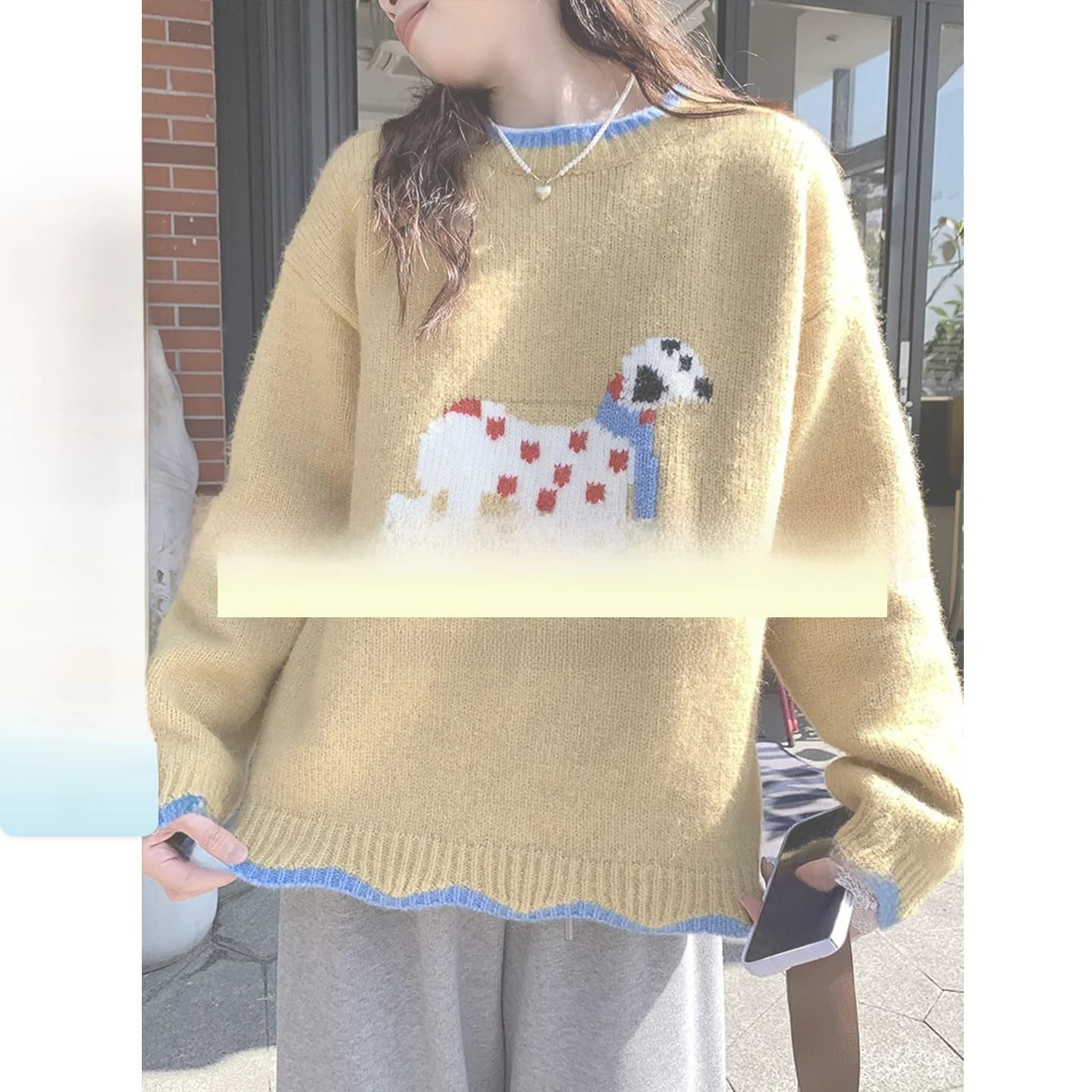 Hollyii Sweater Hoodie Collection Korean Style Loose Fit Button Detail Cardigan Long Sleeve High Collar Pure Color ...