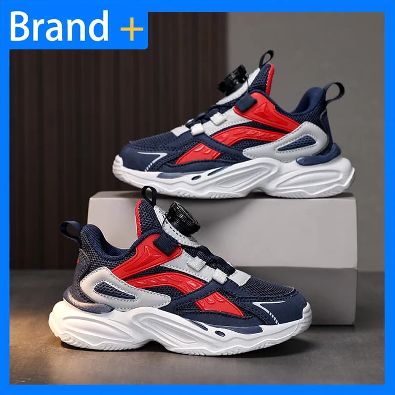 Scarpe Sportive per Bambini Nuove Resistenti all'Usura Antiscivolo con Fibbia Rotante Scarpe da Corsa per Esterni Scarpe Casual per Uso Quotidiano e Campus