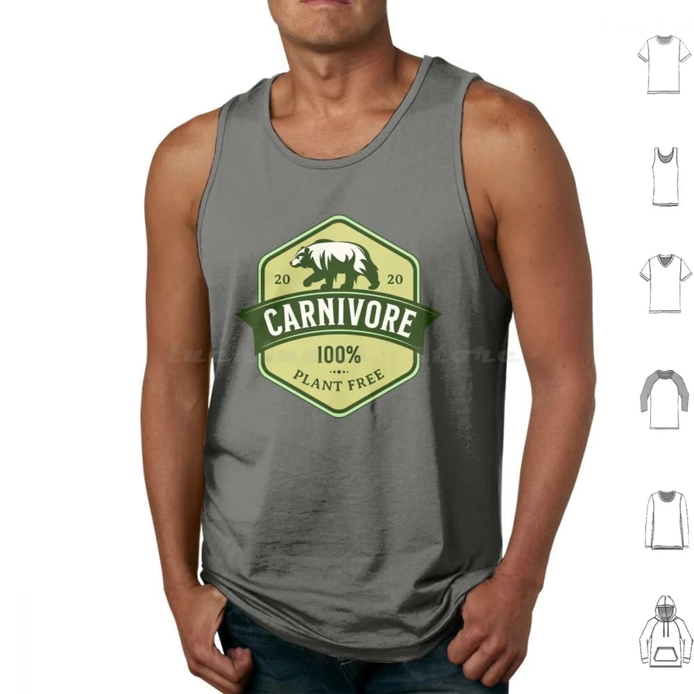 100% Plant Free Carnivore Tank Tops Vest Sleeveless Carnivore Plant Free Bbbe Omad Ancient Diet Way Of Life Meat Eater Meat
