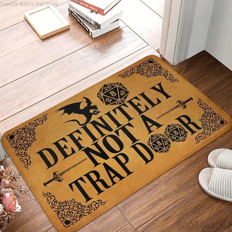 Welcome To The Dungeons Roll for Initiative Doormat Non-Slip Kitchen Bath Mat Toilet Door Floor Entrance Carpet Rug Home Decor