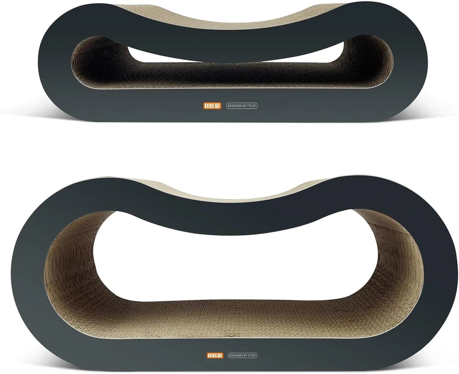 Tappetino per gatti da interno, in cartone ondulato, resistente, reversibile con catnip per la protezione dei mobili