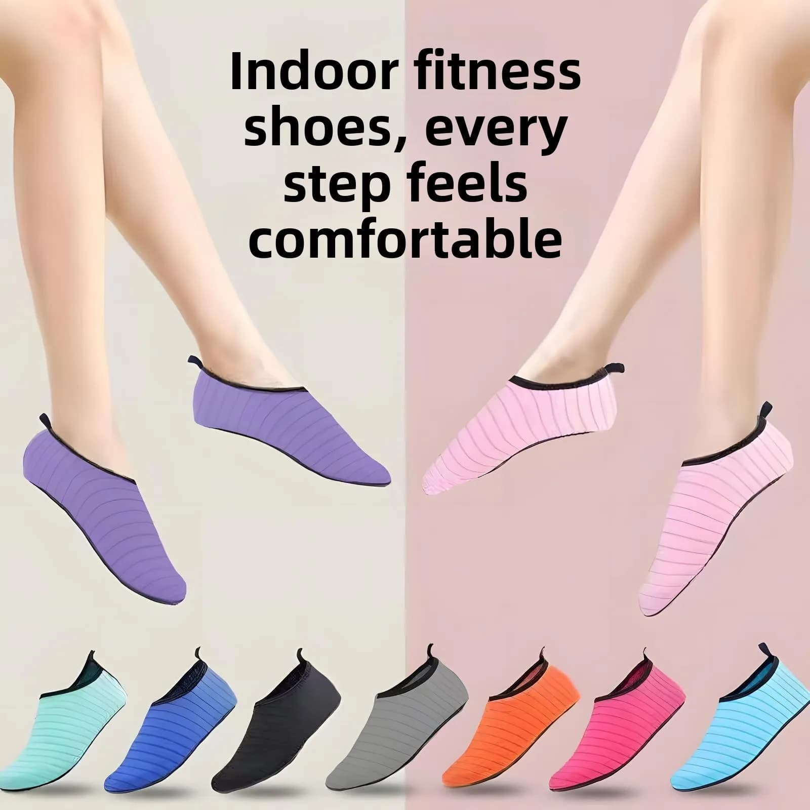 Scarpe da Yoga per Donna con Suola Morbida Antiscivolo, per Fitness Indoor, Salto della Corda, Comode e Traspiranti, Sneakers da Ginnastica